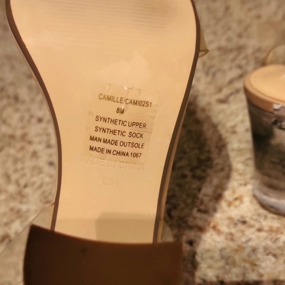 NEW Steve Madden  womens clear block heels - Picture 3 of 3